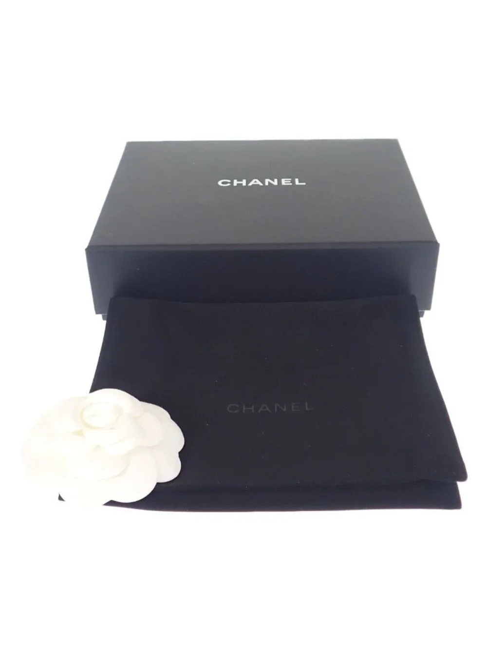 Chanel CC Logo Small Flap Wallet Trifold Caviar Leather Strass Blue Gold